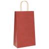 Red Paper Bags with Handles - 50 Pcs - Eco-Friendly Packaging