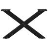 X-Shaped Coffee Table Legs - Black Steel (60x30-31 cm) - 2 pcs