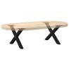 X-Shaped Coffee Table Legs - Black Steel (60x30-31 cm) - 2 pcs