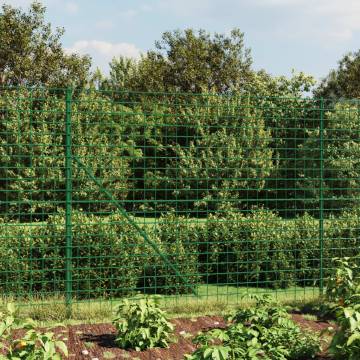 Wire Mesh Fence with Spike Anchors Green 2x25m | HipoMarket