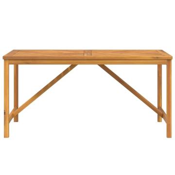 Garden Dining Table 150x90 cm - Solid Acacia Wood