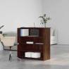 Reception Desk Brown Oak 100x50x103.5 cm - Durable & Stylish