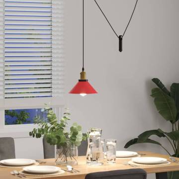 Adjustable Gloss Red Pendant Lamp | Vintage E27 | Hipo Market