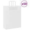  Paper Bags 50 pcs with Handles White 32x12x42 cm Colour white Size 32 x 12 x 42 cm Quantity in Package 50 