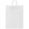 White Paper Bags with Handles - 50 pcs | Eco-Friendly Packaging