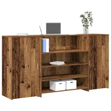 Reception Desk Old Wood 200x50 cm - Durable & Stylish