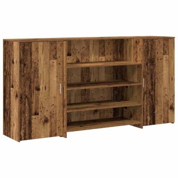 Reception Desk Old Wood 200x50 cm - Durable & Stylish