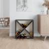 Stylish Grey Wine Cabinet | Solid Pine Wood | 62x25x62 cm