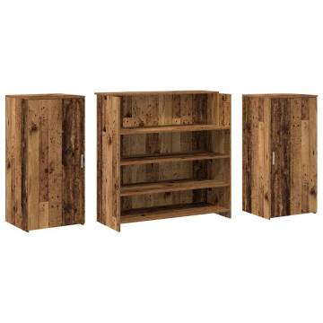 Reception Desk Old Wood 200x50 cm - Durable & Stylish