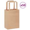  Paper Bags 50 pcs with Handles Brown 15x8x21 cm Colour brown Size 15 x 8 x 21 cm Quantity in Package 50 