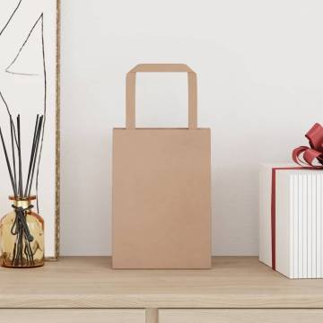 Brown Paper Bags with Handles - 50 Pcs | HipoMarket