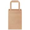 Brown Paper Bags with Handles - 50 Pcs | HipoMarket