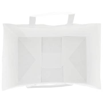 250 White Paper Bags with Handles - Eco-Friendly & Durable