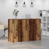 Stylish Old Wood Reception Desk | Durable Engineered Wood