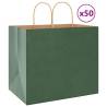  Paper Bags 50 pcs with Handles Green 32x22x28 cm Colour green Size 32 x 22 x 28 cm Quantity in Package 50 