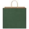 Eco-Friendly Green Paper Bags with Handles - 50 pcs | HipoMarket