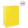  Paper Bags 50 pcs with Handles Yellow 32x17x44 cm Colour yellow Size 32 x 17 x 44 cm Quantity in Package 50 