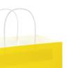 Eco-Friendly Yellow Paper Bags with Handles - 50 pcs