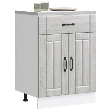 Kitchen Base Cabinet Lucca Grey Sonoma - Stylish Storage Solution