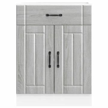 Kitchen Base Cabinet Lucca Grey Sonoma - Stylish Storage Solution