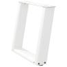 U-Shaped Coffee Table Legs - White Steel 50x(42-43) cm | HipoMarket