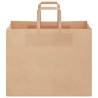 Eco-Friendly Brown Paper Bags with Handles - 50 pcs