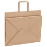 Eco-Friendly Brown Paper Bags with Handles - 50 pcs