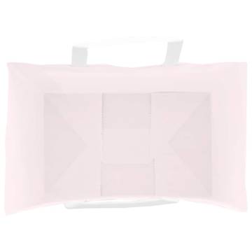 50 Pink Paper Bags with Handles - Durable & Recyclable