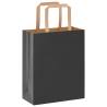 250 Black Paper Bags with Handles - Eco-Friendly & Durable