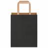 250 Black Paper Bags with Handles - Eco-Friendly & Durable