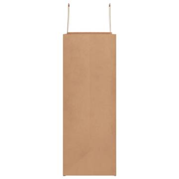 Sustainable Brown Paper Bags with Handles - 250 pcs | HipoMarket