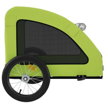 Pet Bike Trailer - Green Oxford Fabric & Iron for Comfort