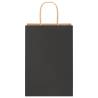 250 Black Paper Bags with Handles - Eco-Friendly & Durable