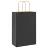 250 Black Paper Bags with Handles - Eco-Friendly & Durable