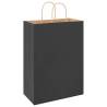 Black Paper Bags 250 pcs with Handles - Eco-Friendly & Durable