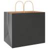 250 Black Paper Bags with Handles - Eco-Friendly & Durable