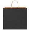 250 Black Paper Bags with Handles - Eco-Friendly & Durable