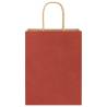 Red Paper Bags with Handles - 250 pcs - Eco-Friendly Option