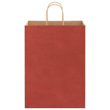 Paper Bags 250 pcs with Handles Red 32x17x44 cm - Eco-Friendly