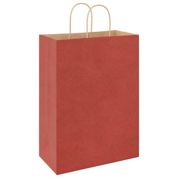 Paper Bags 250 pcs with Handles Red 32x17x44 cm - Eco-Friendly