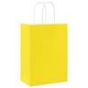 250 Yellow Paper Bags with Handles - Eco-Friendly & Versatile