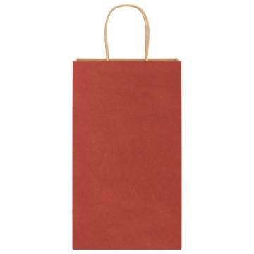 Red Paper Bags with Handles - 250 pcs | Eco-Friendly Packaging