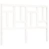 White Bed Frame with Headboard 140x190 cm | Solid Wood