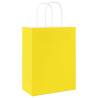 Yellow Paper Bags 250 pcs with Handles - Eco-Friendly Packaging