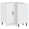 Kitchen Corner Base Cabinet Kalmar - White Engineered Wood