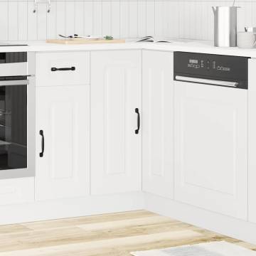 Kitchen Corner Base Cabinet Kalmar - White Engineered Wood