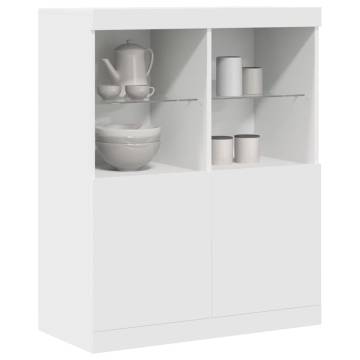 Elegant White Sideboard 81x37x100 cm - Durable Storage Solution