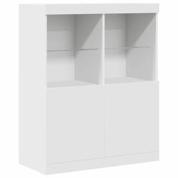 Elegant White Sideboard 81x37x100 cm - Durable Storage Solution