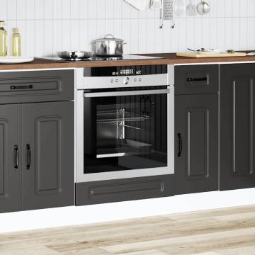 Oven Cabinet Kalmar Black - Stylish Engineered Wood Storage