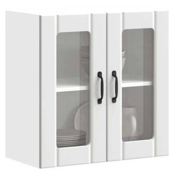 Lucca White Kitchen Wall Cabinet with Glass Door | HipoMarket